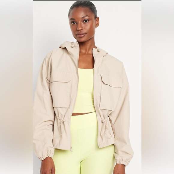 Old Navy Jackets & Blazers - Old Navy pale camel cinch waist utility jacket